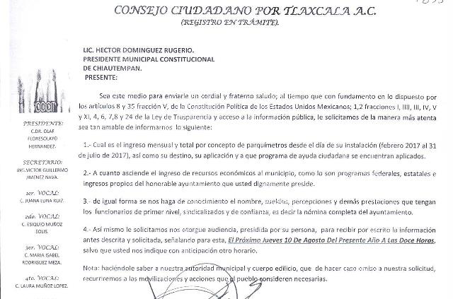 Lanzan ultimátum al alcalde Chiautempan