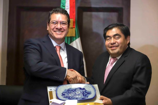 Acuerdan Marco Mena y Miguel Barbosa trabajo conjunto en favor del desarrollo de Tlaxcala y Puebla