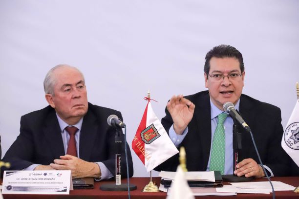 Marco Mena y Leonel Cota acuerdan respaldo federal para la Seguridad en Tlaxcala