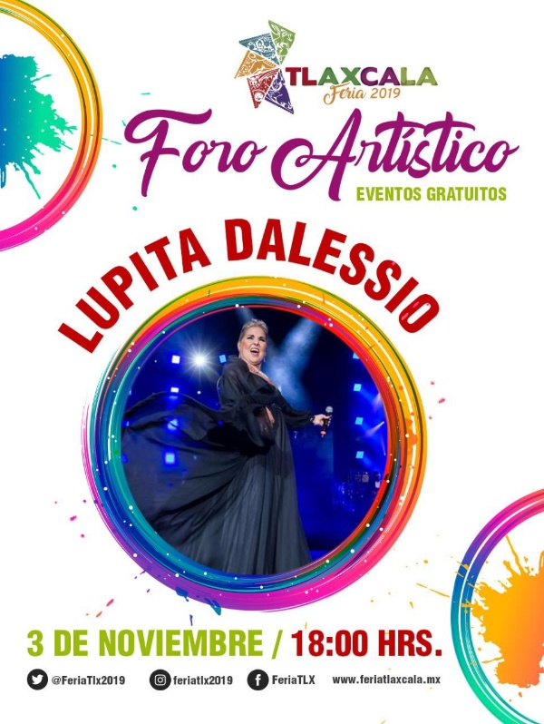 No te pierdas a Lupita D’Alessio en concierto en “Tlaxcala feria 2019”