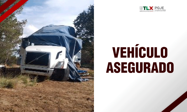 Recupera PGJE tractocamión con reporte de robo en Puebla