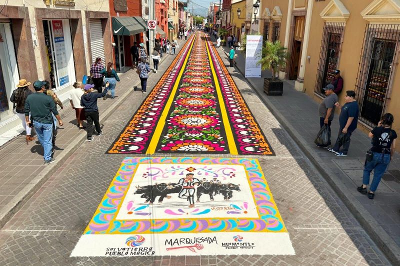 Conquista el arte efímero de Huamantla en la Marquesada 2023