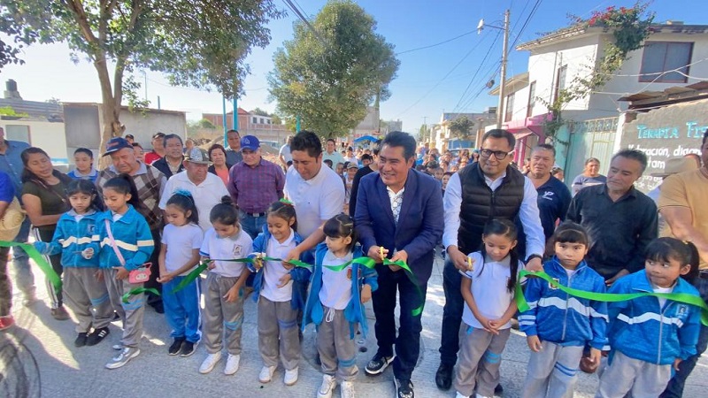 En Zacatelco Hildeberto Álvarez inaugura 1a. Etapa de Obra Integral de Rehabilitación en la Av. Hidalgo de Guardia