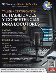TALLER CERIFICACIÓN LOCUTORES