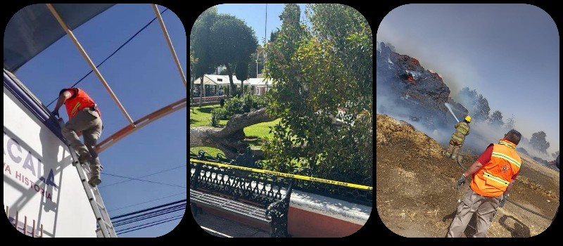 Activa Ayuntamiento de Huamantla protocolos de seguridad por fuertes vientos en la zona
