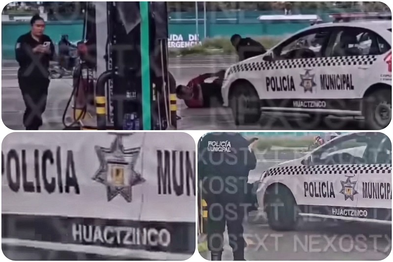 Brutal golpiza le dan policías de Huactzinco a ciudadano