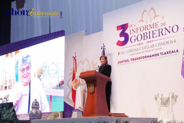 En informe elitista, presume Cuéllar que, la política social es su fortaleza