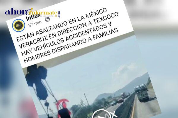 Grupo armado balea a familias en Calpulalpan en carretera con dirección a Texcoco