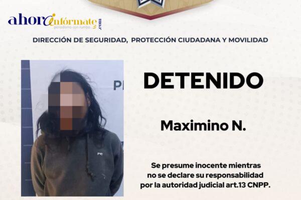 Coordinación entre vecinos de Tizatlán y policía capitalina permite una detención oportuna en tiempo récord