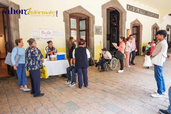 Invita ayuntamiento de Tlaxcala a la ciudadanía a vacunarse contra el sarampión en módulo de la Sesa