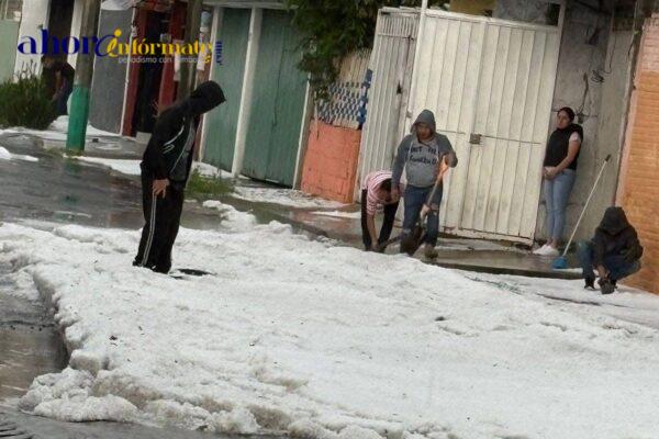 Áreas del Ayuntamiento de Tlaxcala dan respuesta a afectaciones por fuerte granizada