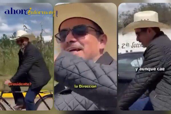 Mientras comando armado logra jugoso botín, Charrito sombrerudo anda de cirquero