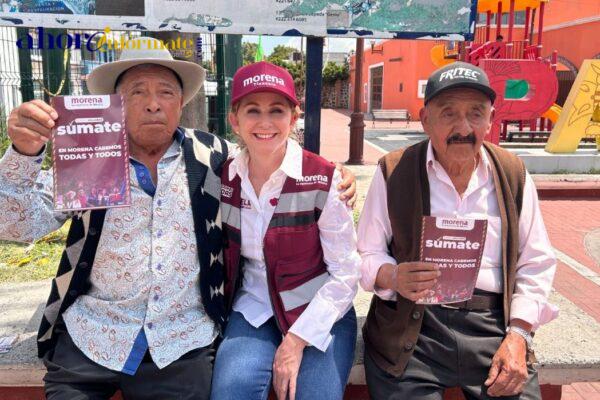 Marcela González en Papalotla llamó a fortalecer la unidad desde las bases