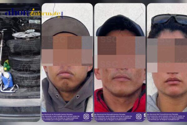 Recupera SSC camioneta con reporte de robo y asegura a tres malandros en Sanctórum