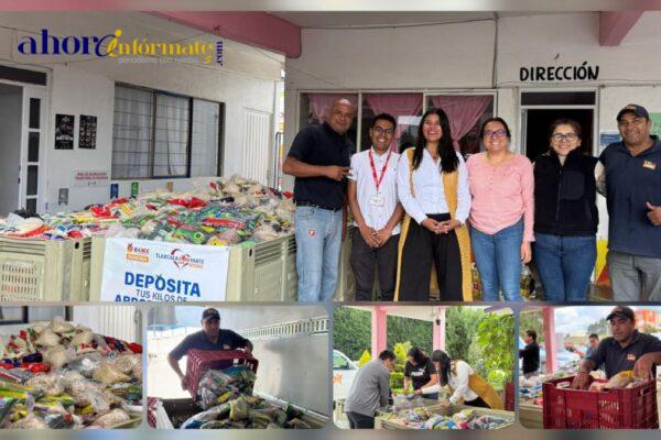 Tlaxco entrega 3.6 toneladas de alimentos al programa “Kilo de Ayuda” y al Banco de Alimentos