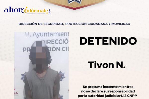 Policía capitalina asegura a extranjero en situación irregular y con señalamiento por conducta violenta