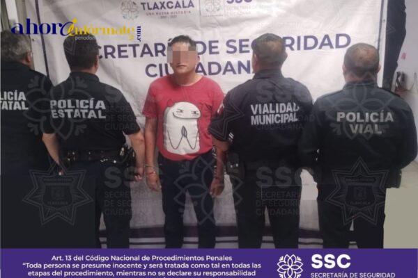 La SSC, en coordinación con policía municipal de Chiautempan, recuperan vehículo con reporte de robo