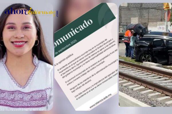 Fue imprudencia de maquinista de Ferrocarril la que provocó accidente y no la de funcionarios “borrachales”, dice alcaldesa de Ixtenco