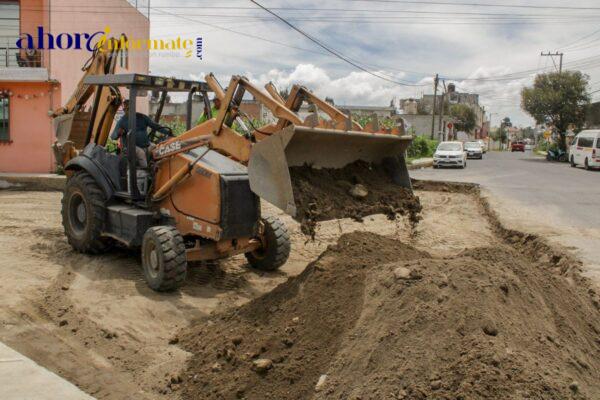 Avanza la rehabilitación de calles en comunidades de Chiautempan: Blanca Angulo