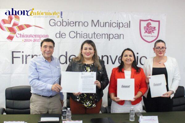 Ayuntamiento de Chiautempan firma convenio con Fonacot en beneficio de trabajadores