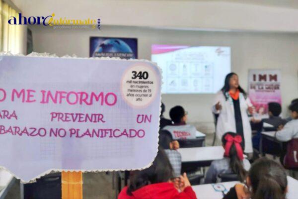 Chiautempan refuerza pláticas escolares sobre prevención del embarazo adolescente
