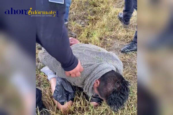 Le dan tunda a presunto hampón, tras intento de asalto a conductor a la altura de Nativitas