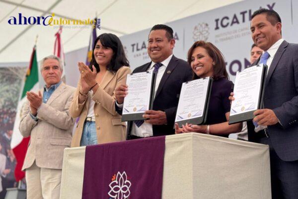 Gobernadora entrega nuevas instalaciones del ICATLAX y CECyTE 22 en Tlaxco