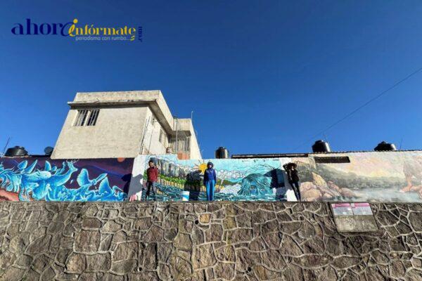 Mural es una muestra de que en Tlaxco se fomenta la conciencia para el cuidado del agua