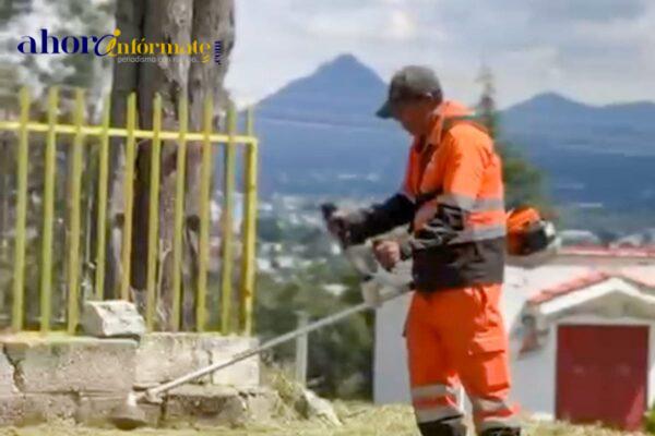 Ayuntamiento de Tlaxcala mejora la imagen de la Loma Xicohténcatl con jornadas de mantenimiento y alumbrado