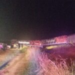 Personal de seguridad y protección civil de Tlaxco coadyuva a las tareas del descarrilamiento de Ferrocarril en Lagunillas