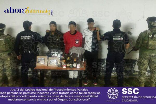 Detiene SSC a tres sujetos involucrados en robo a tiendas de conveniencia en el Estado