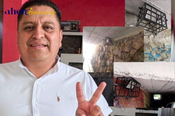 Que se la aplican al “Roba juguetes” de Teolocholco, hurtaron cableado en sus narices