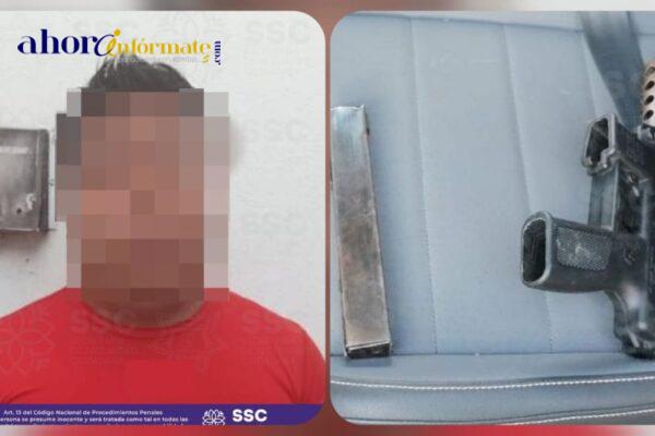 En una nueva acción, detiene SSC a sujeto por portación ilegal de arma de fuego