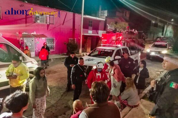 Con coordinación interinstitucional policía de la capital protege a una familia tras incidente con tanque de gas en la Loma Xicohténcatl