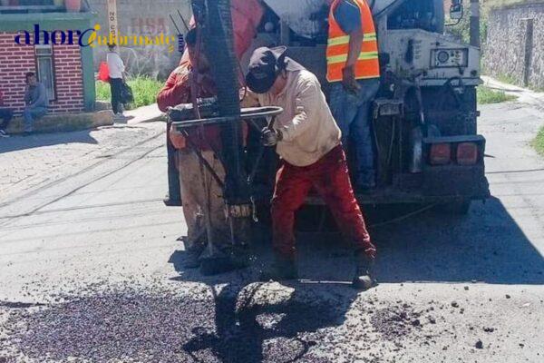 Ayuntamiento de Tlaxcala continúa rehabilitando vialidades a través de la Dirección de Obras Públicas