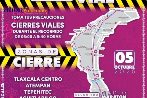 Coordinarán policía municipal y estatal cierres viales para garantizar seguridad en el medio maratón Tlaxcallán